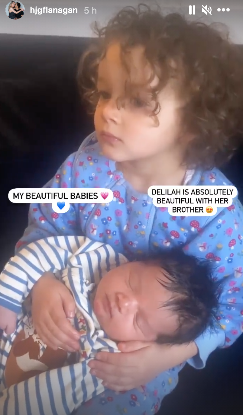 Helen Flanagan and her new baby Charlie