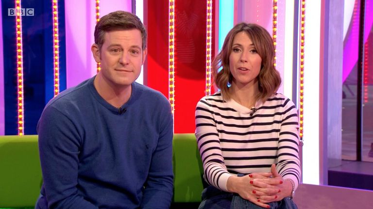 matt baker and Alex jones on The One Show