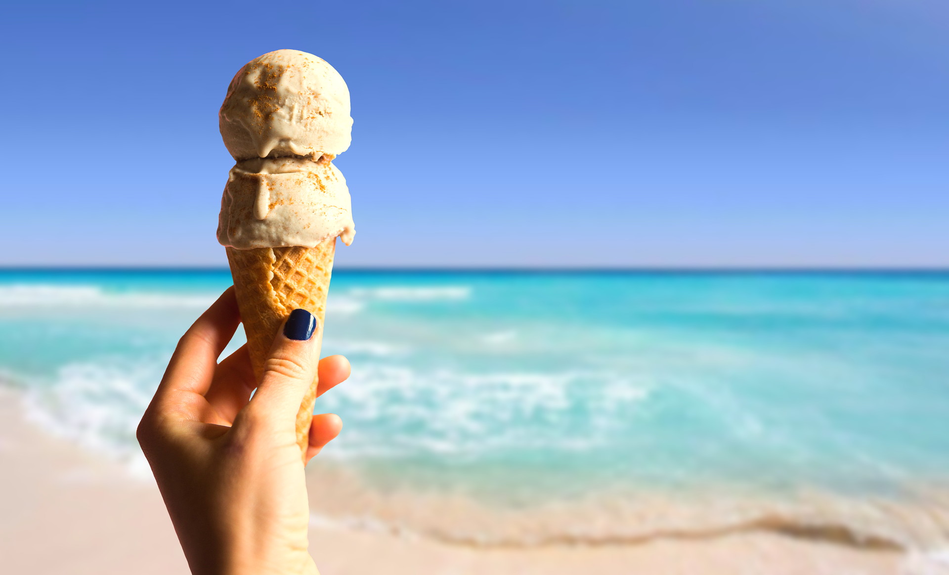 ice cream on the beach