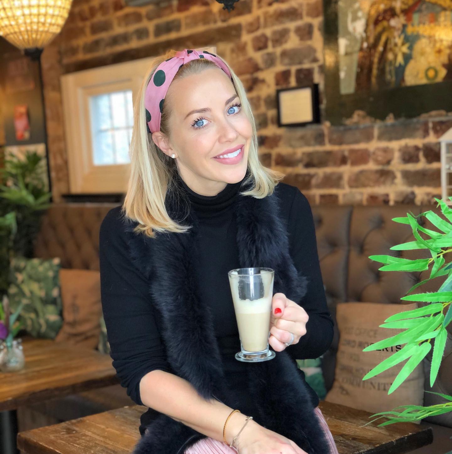 Laura hamilton in a coffee shop