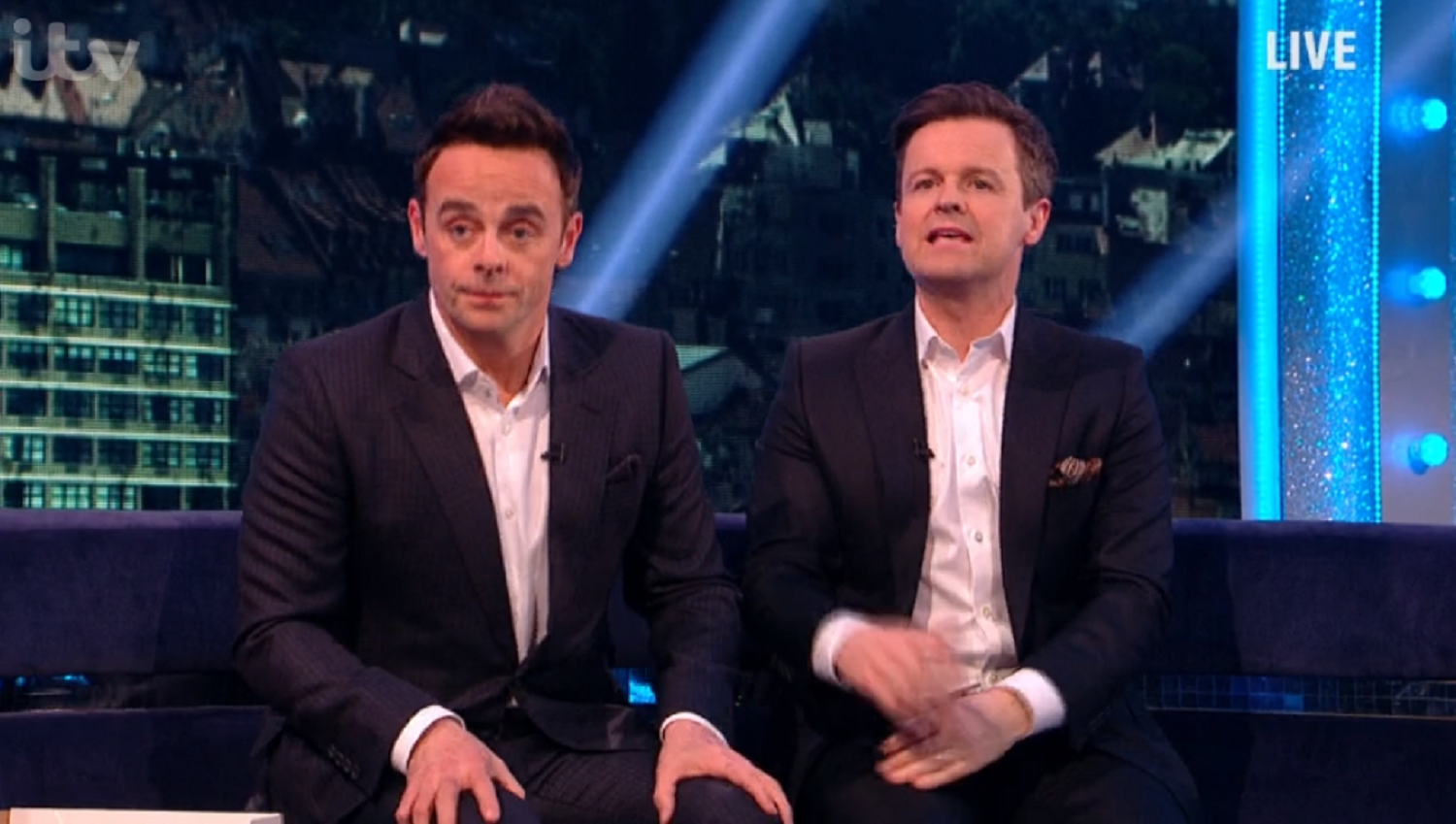 ITV hosts Ant and dec on Saturday Night Takeaway