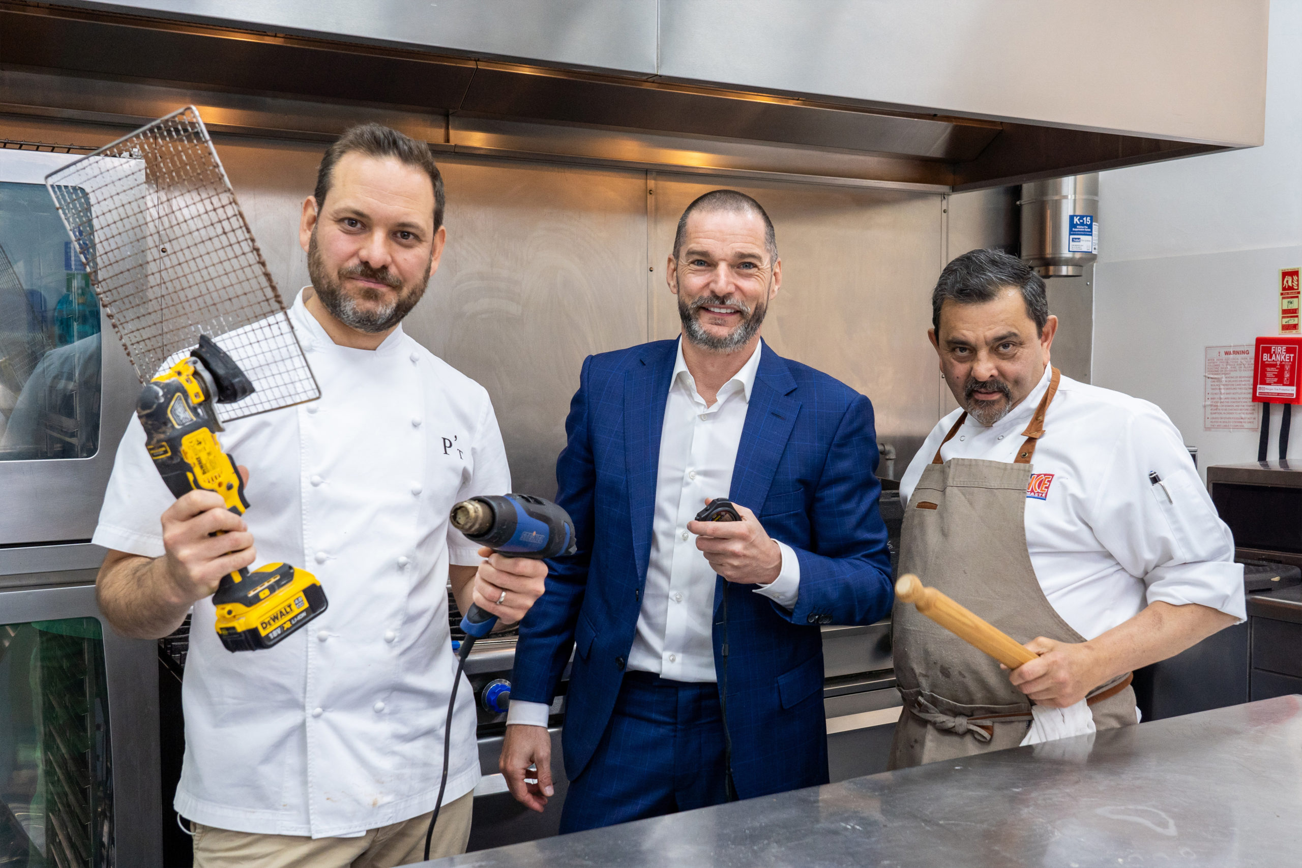Fred Siriex With Tristan and Cyrus on Snackmasters