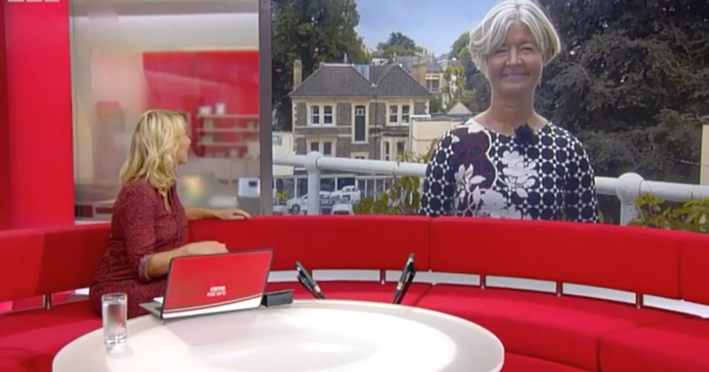 Jemma Cooper presenting the weather