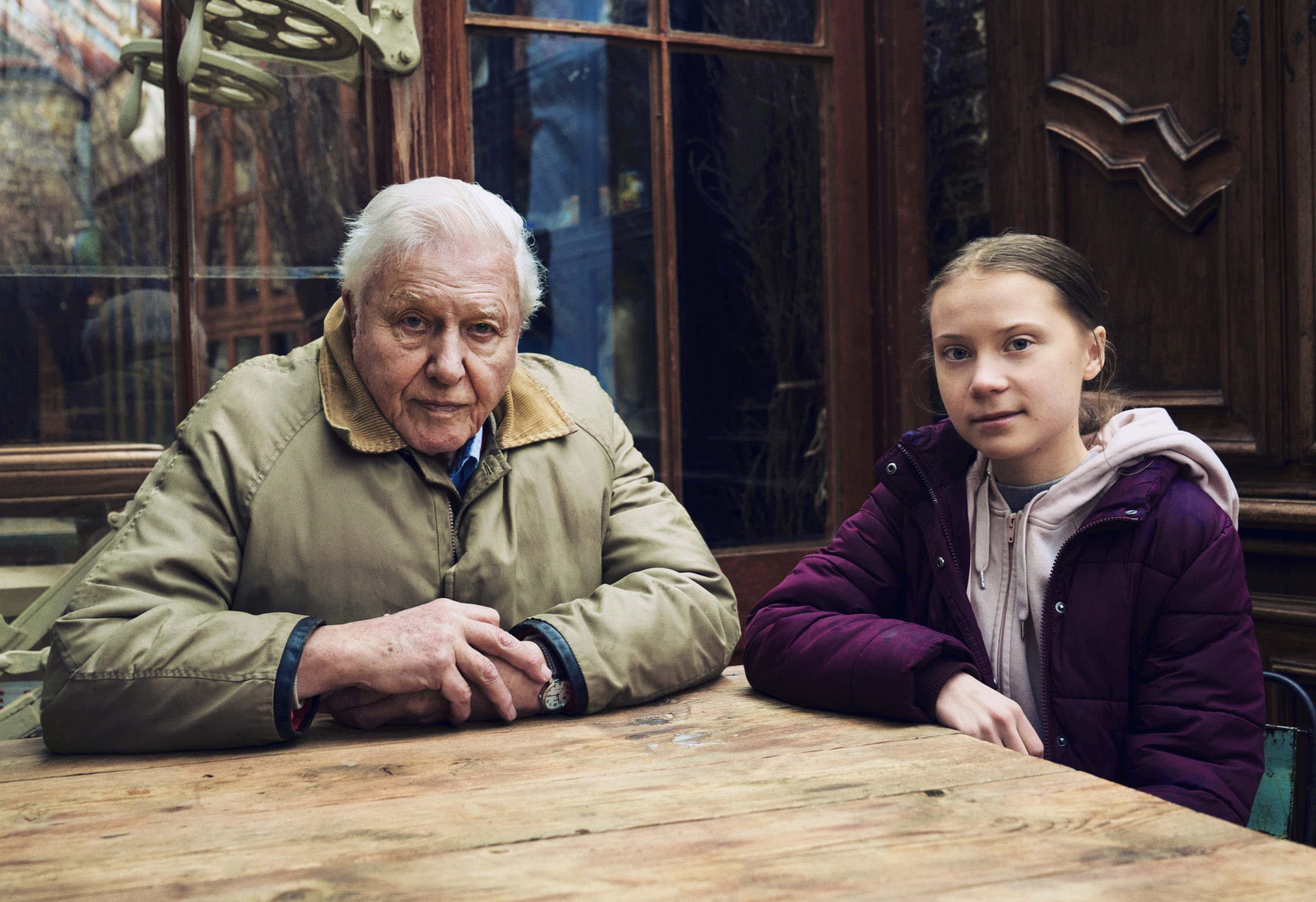 Greta Thunberg meets her idol David Attenborough (Credit: BBC One/Alex Board)