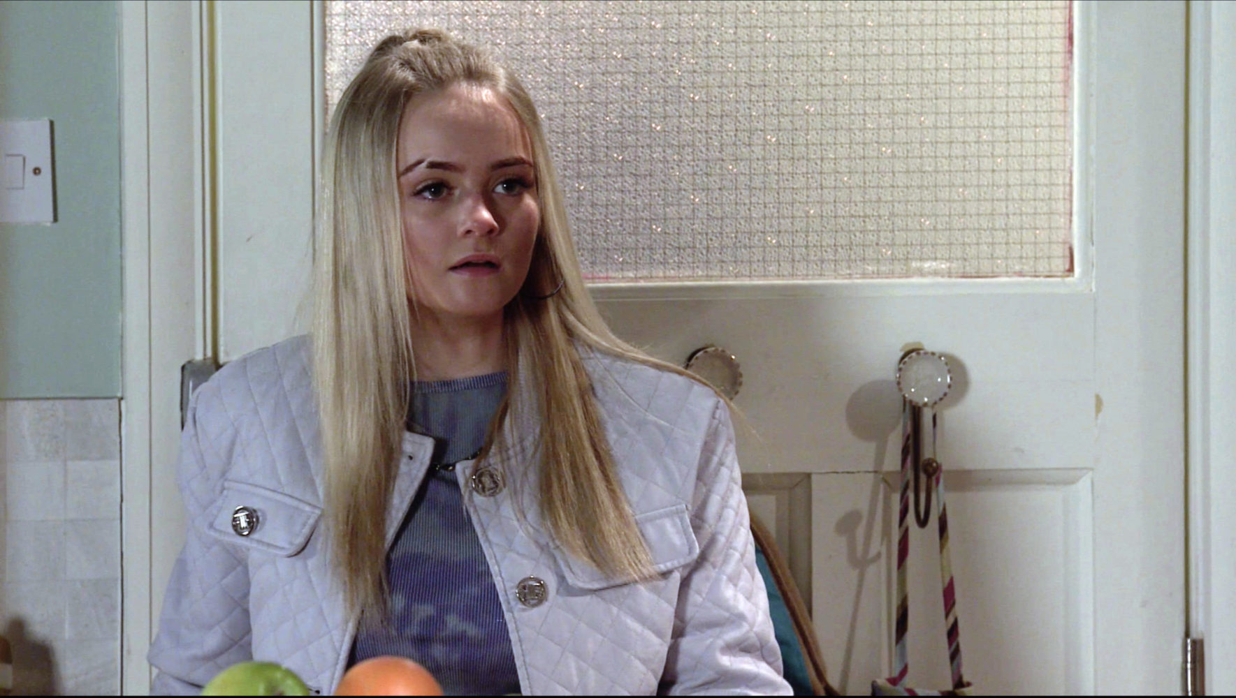 Kelly gets home and tries to hide her terror 