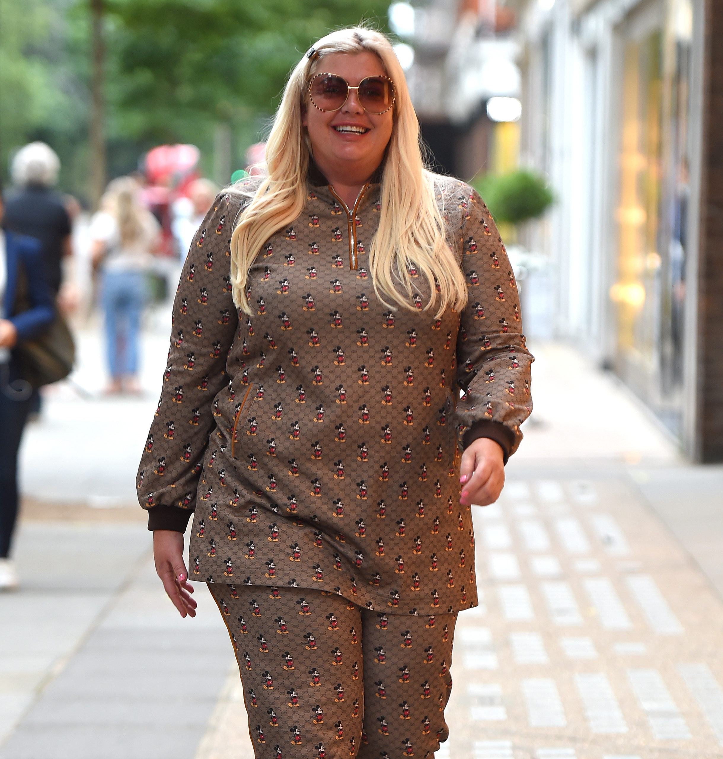 Gemma Collins walking in London