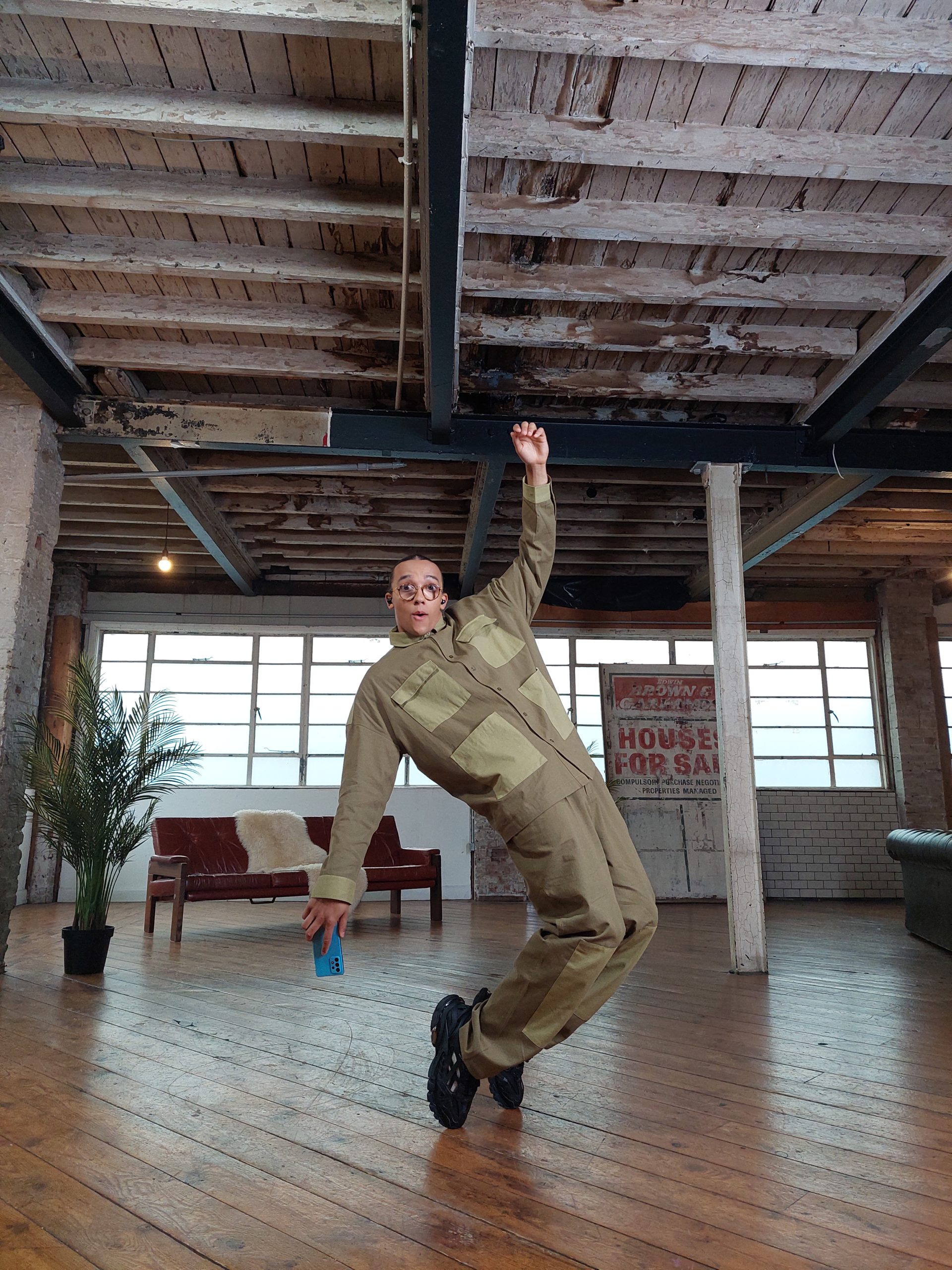 perri from diversity dancing with his phone