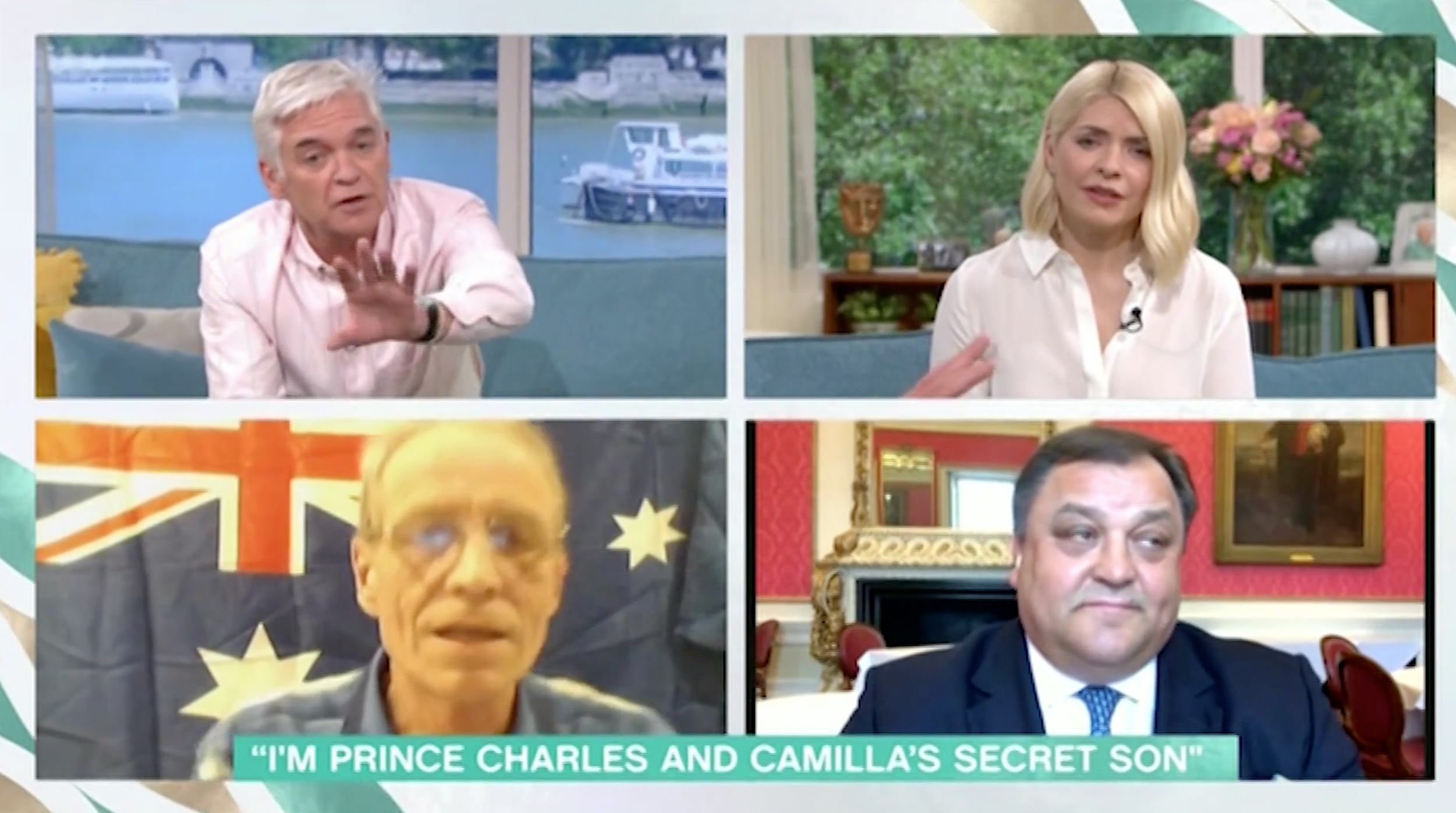 holly and Phil with prince Charles love child