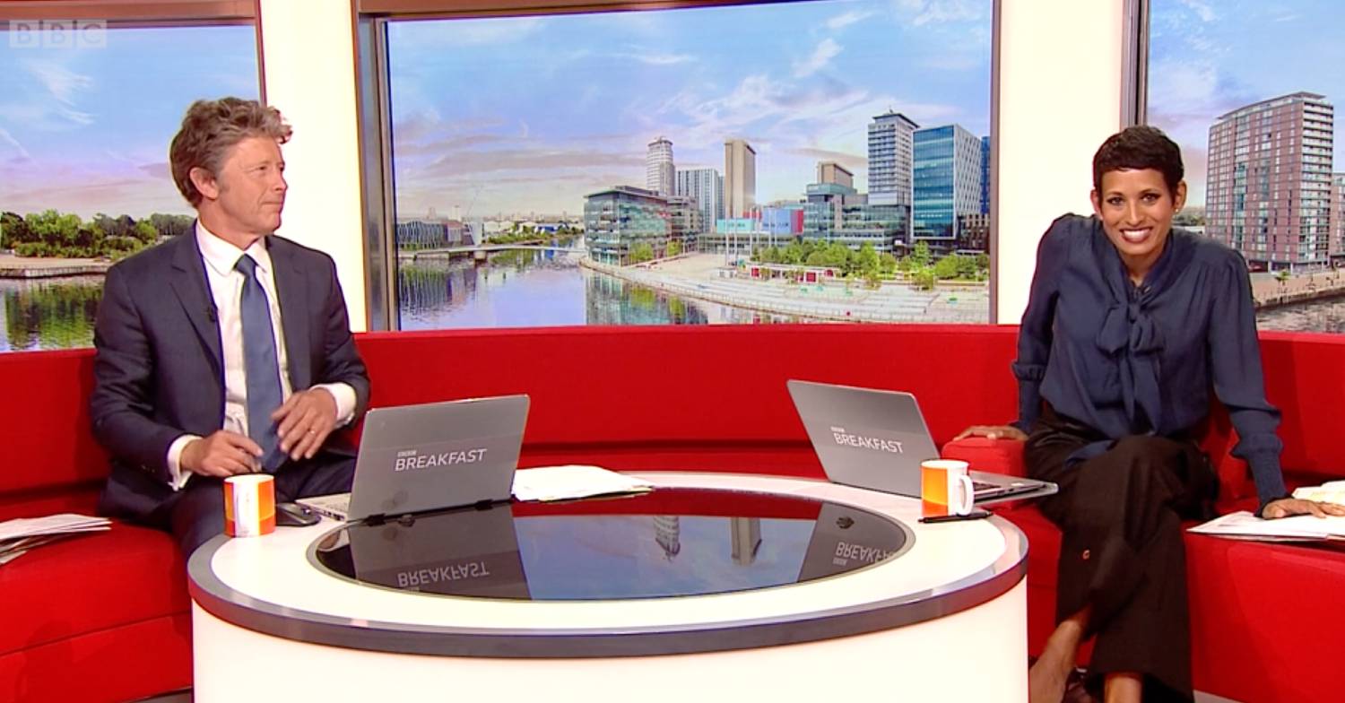 Charlie Stayt and Naga Munchetty greatly enjoyed the chat - and the birdsong