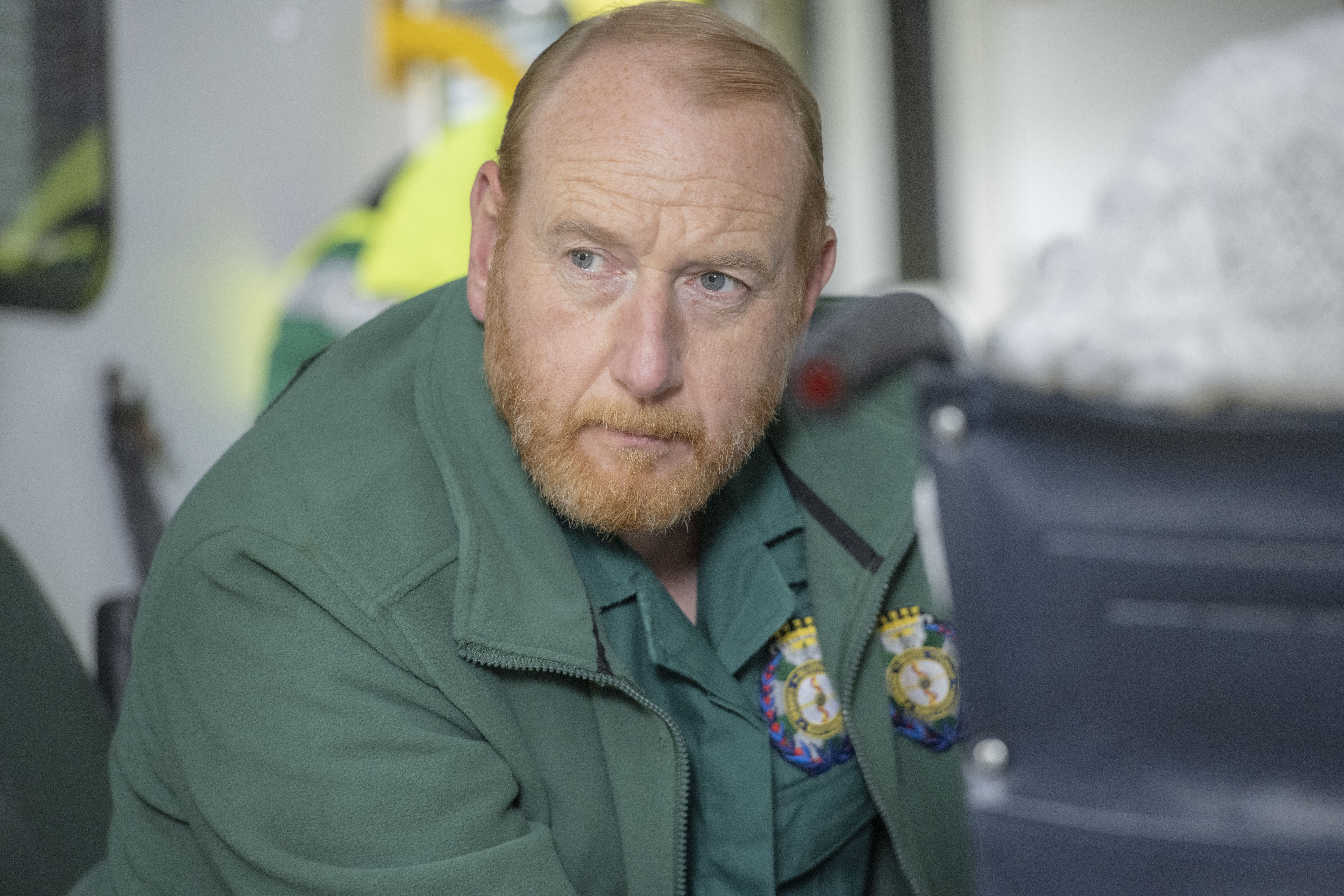 Adrian Scarborough appears as mild-mannered Gary in Bloods (Credit: Sky One)