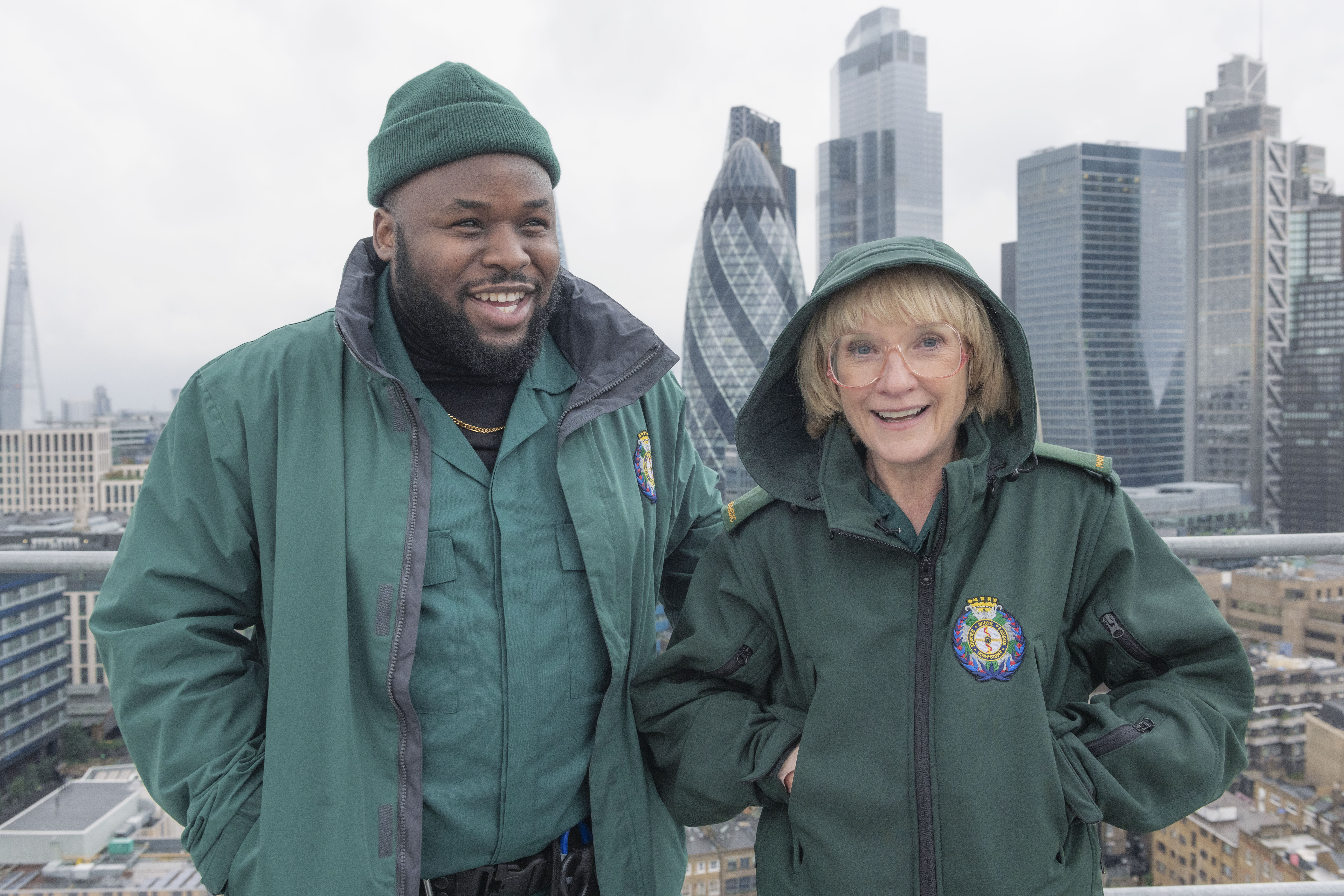 Samson Kayo and Jane Horrocks star as Wendy and Maleek (Credit: Sky One)