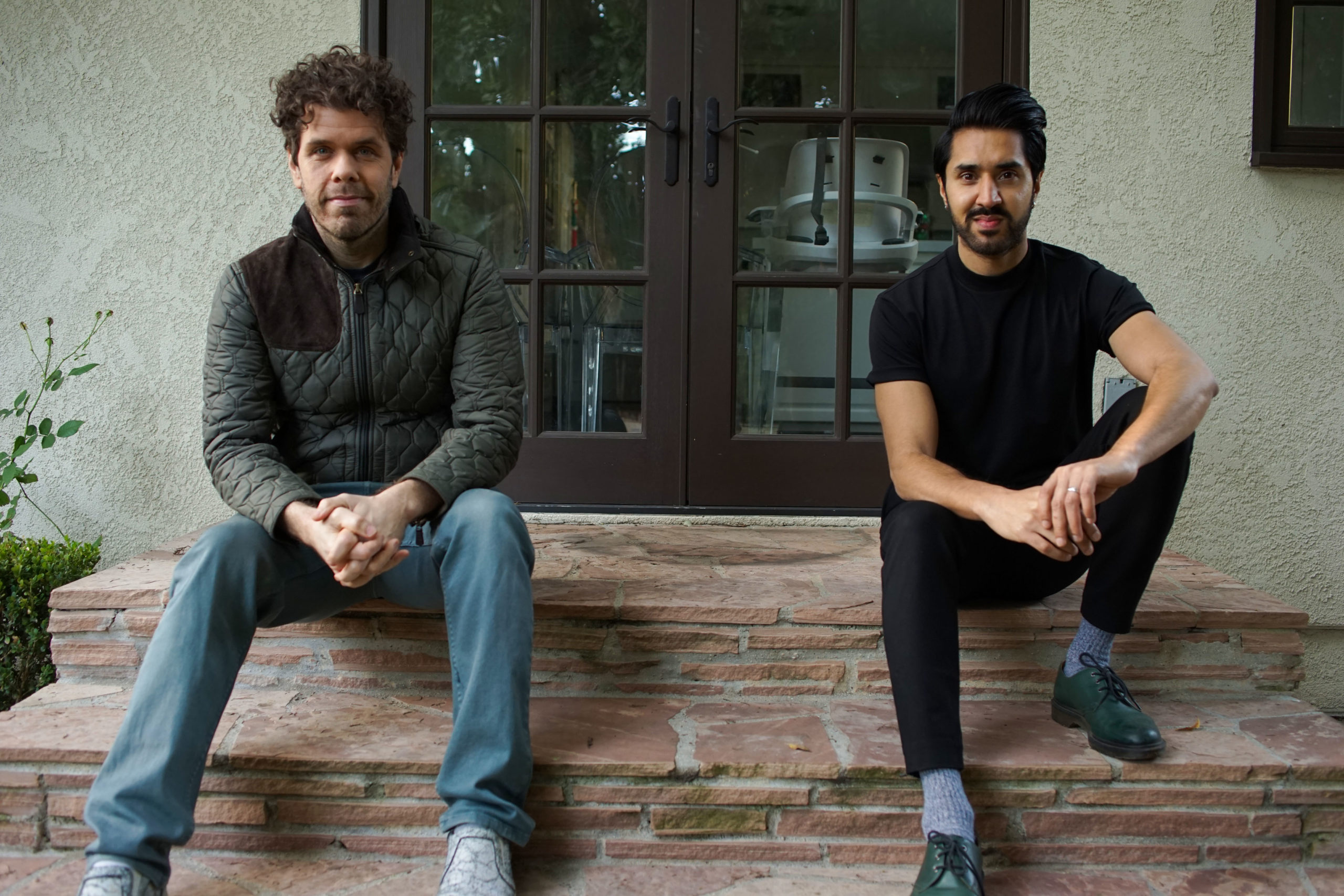 Perez Hilton talks to Mobeen Azhar about Britney Spears' conservatorship (Credit: BBC Two)