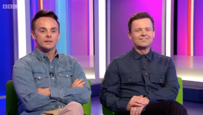 Ant and Dec hosts of Im a celebrity on the one show