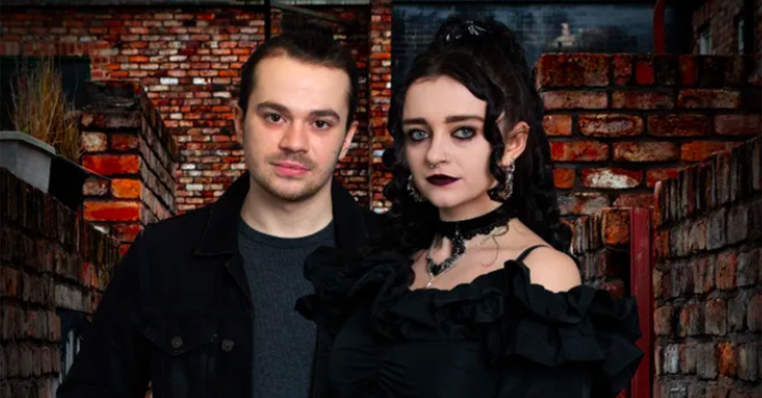 Seb in Coronation Street played by Harry Visinoni with Nina Lucas