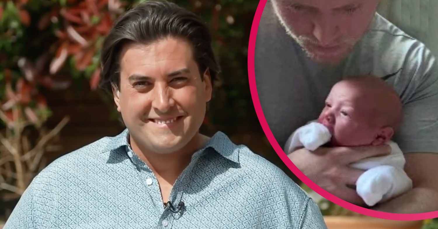 James argent with baby