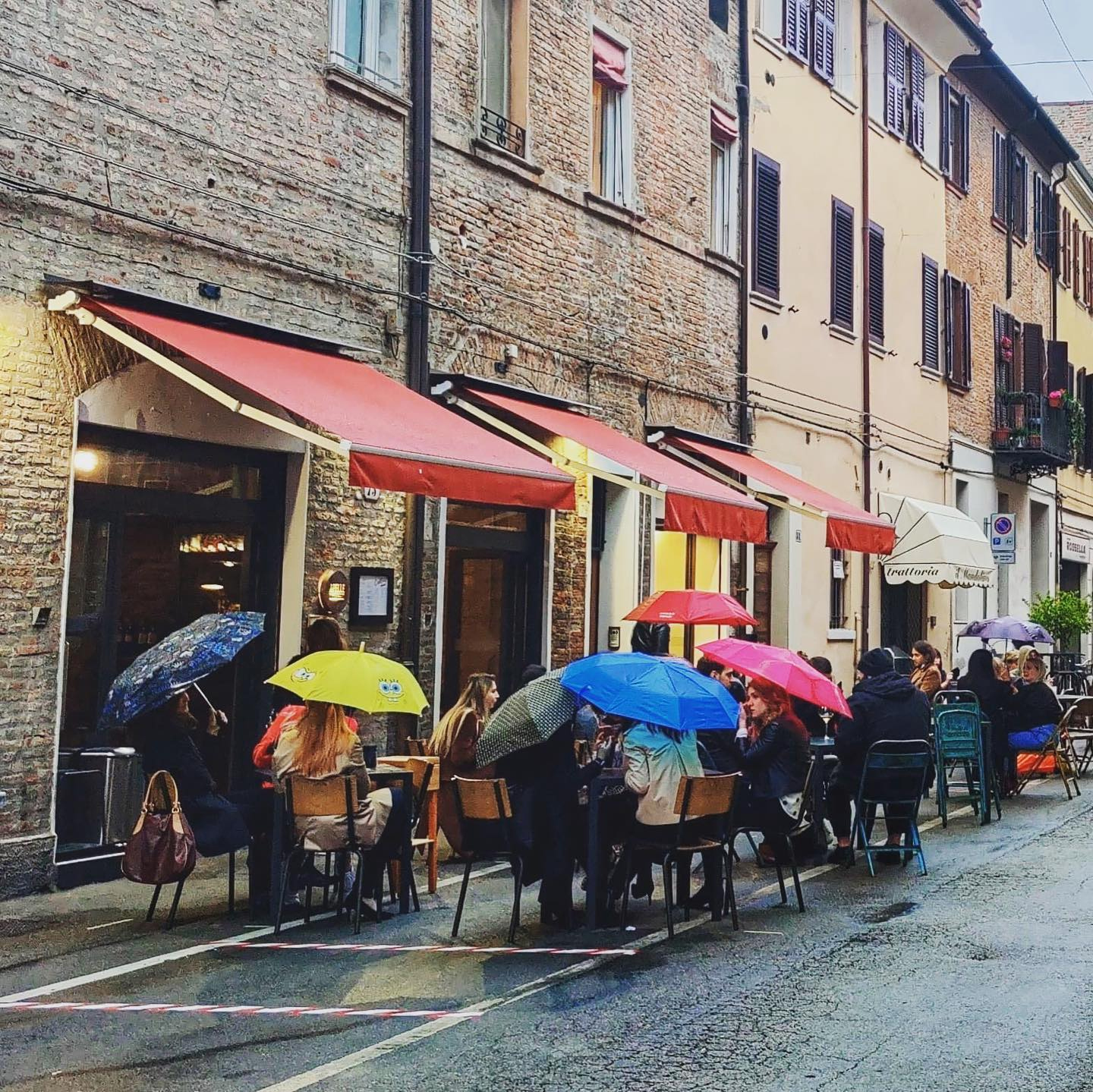 Not much fun for those drinking and eating outside