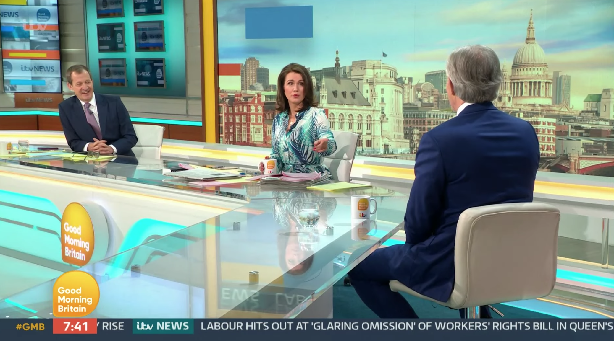 Tony Blair's hair was mocked on GMB today