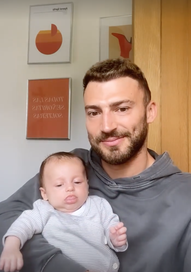Jake quickenden and baby Leo