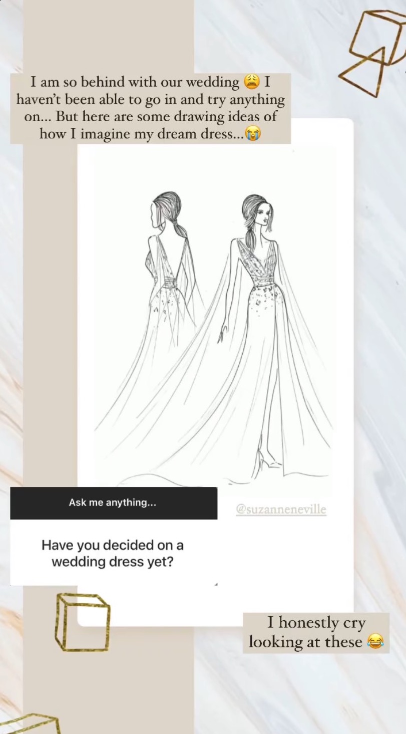 wedding dress sketch