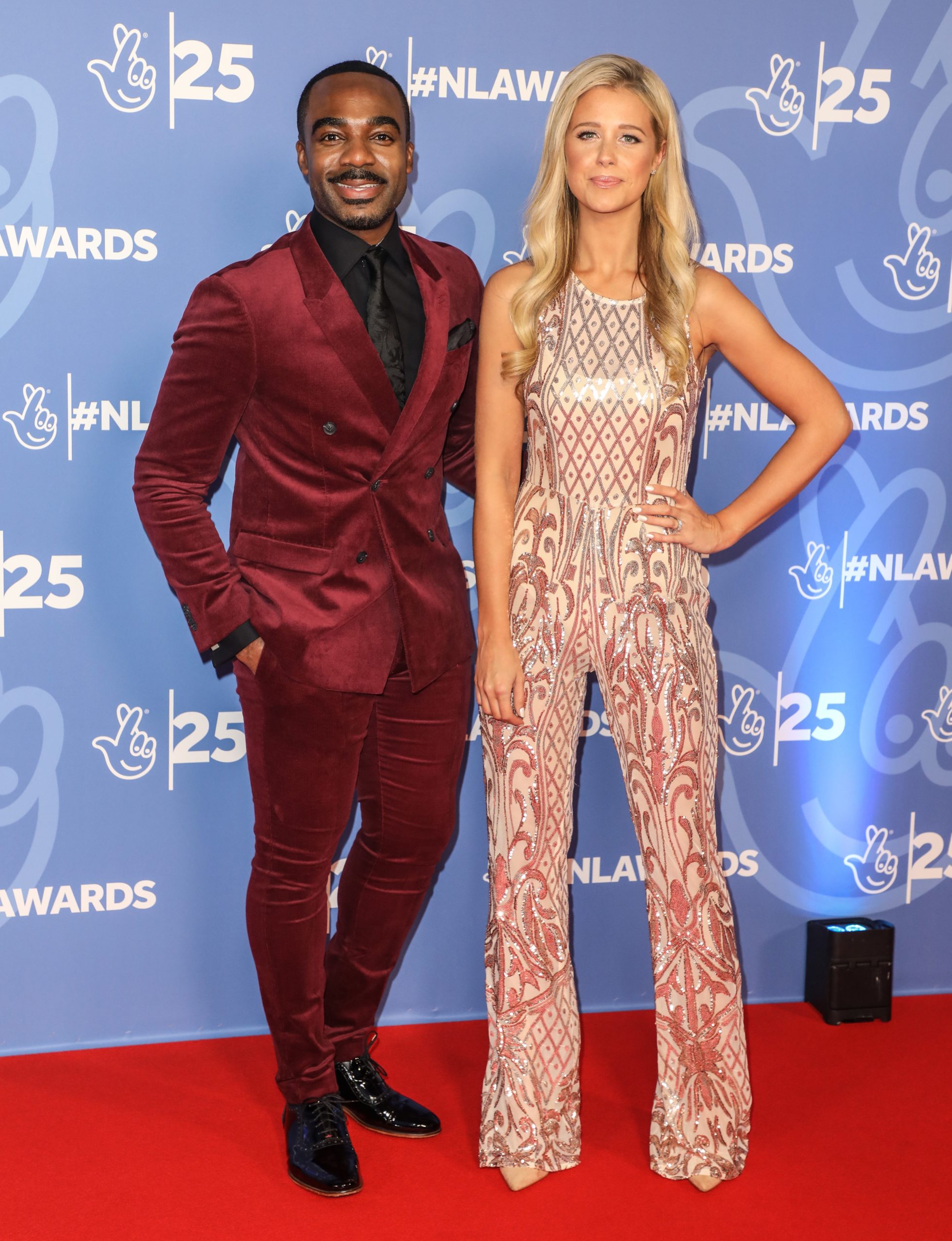 Ore Oduba and wife Portia on the red carpet