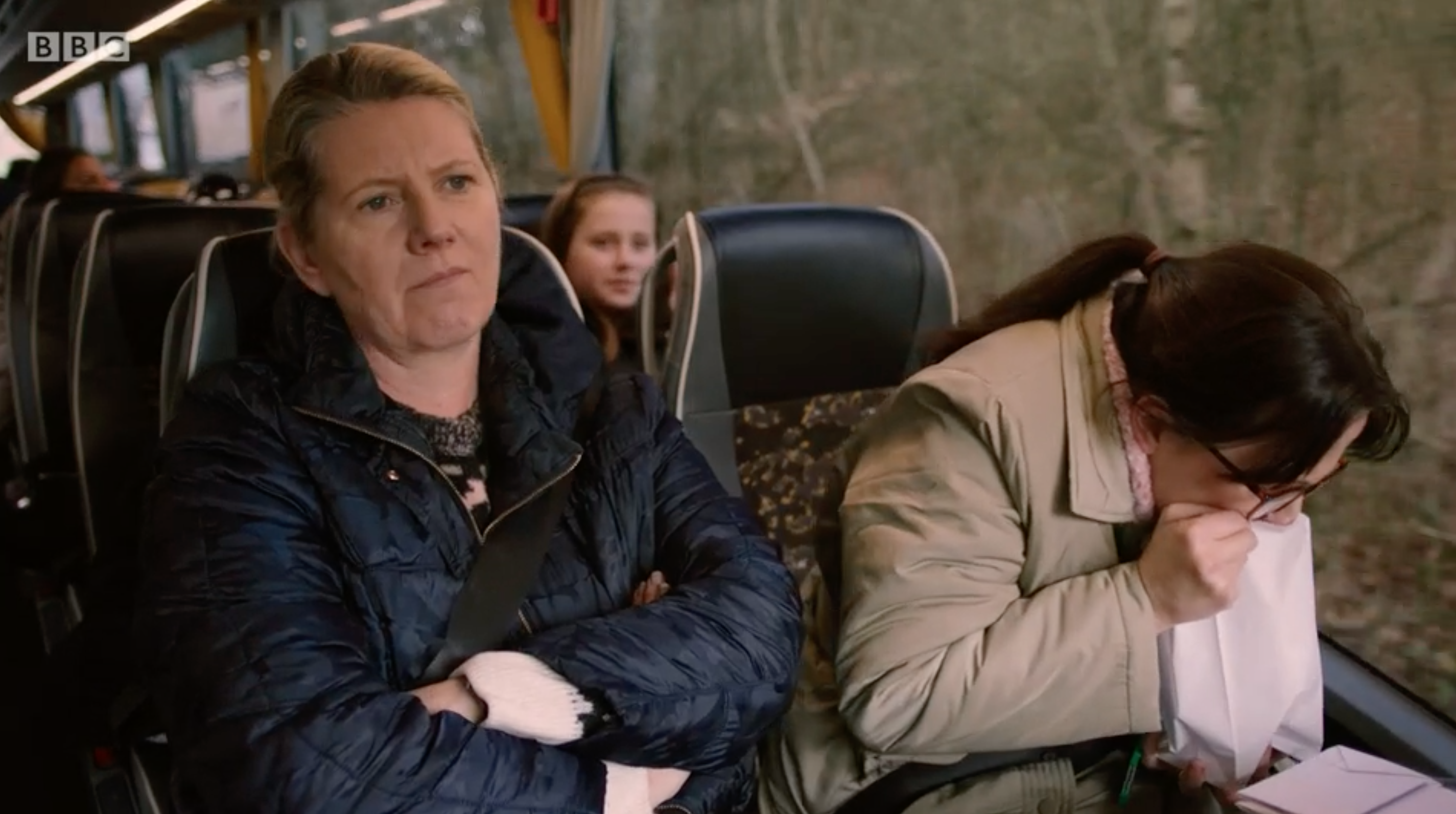 Bleurgh! Ms Vaughn suffers from frequent sickness 