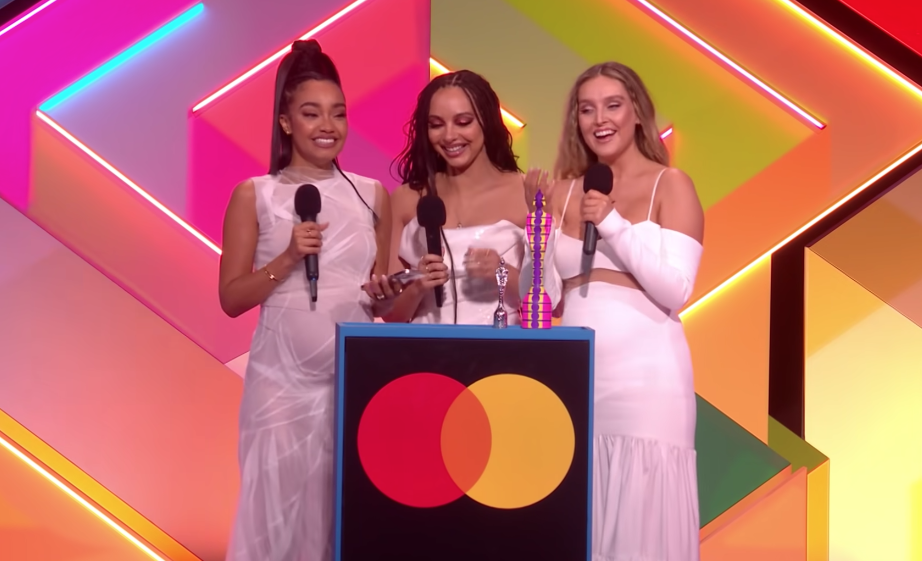 The Brit Awards 2021: Little Mix collect their award