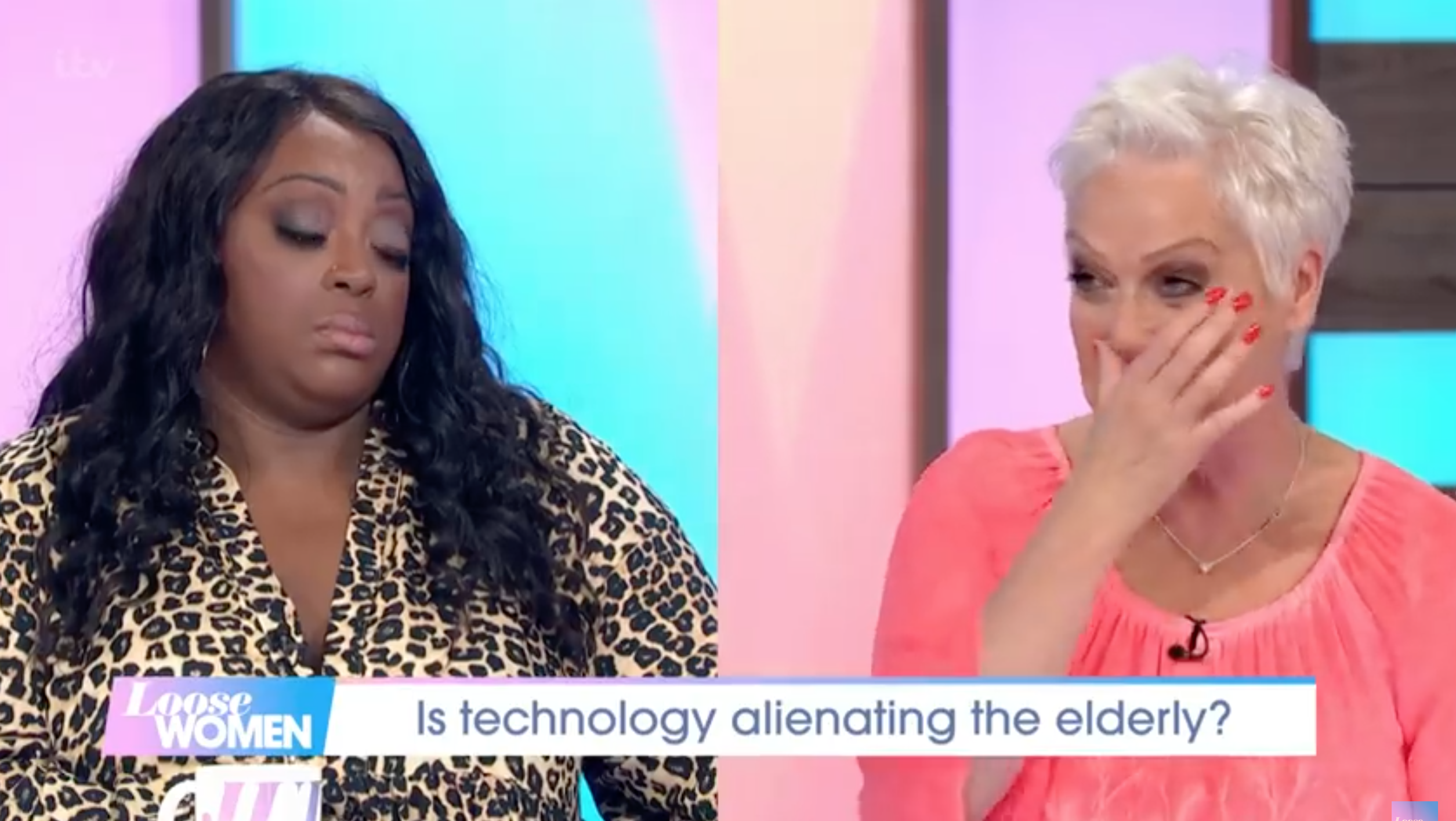 Denise on loose women crying over her dad