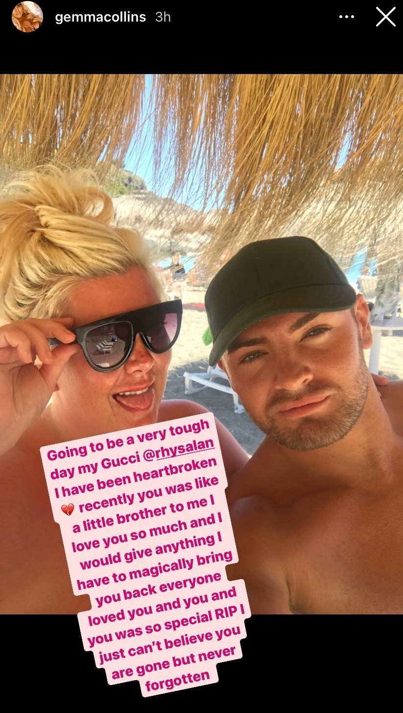 gemma collins news: star attends funeral of friend