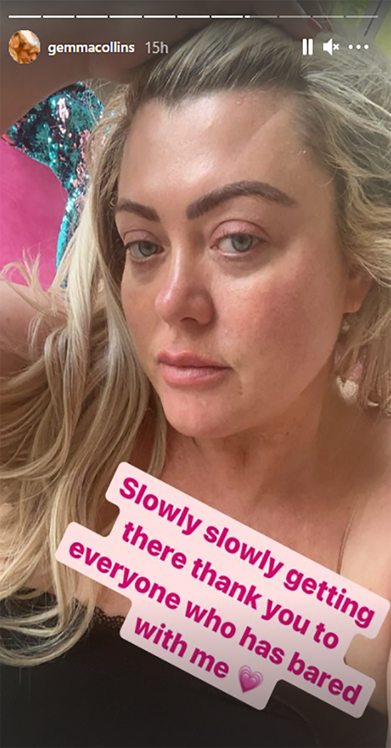 Gemma Collins ill but on the mend