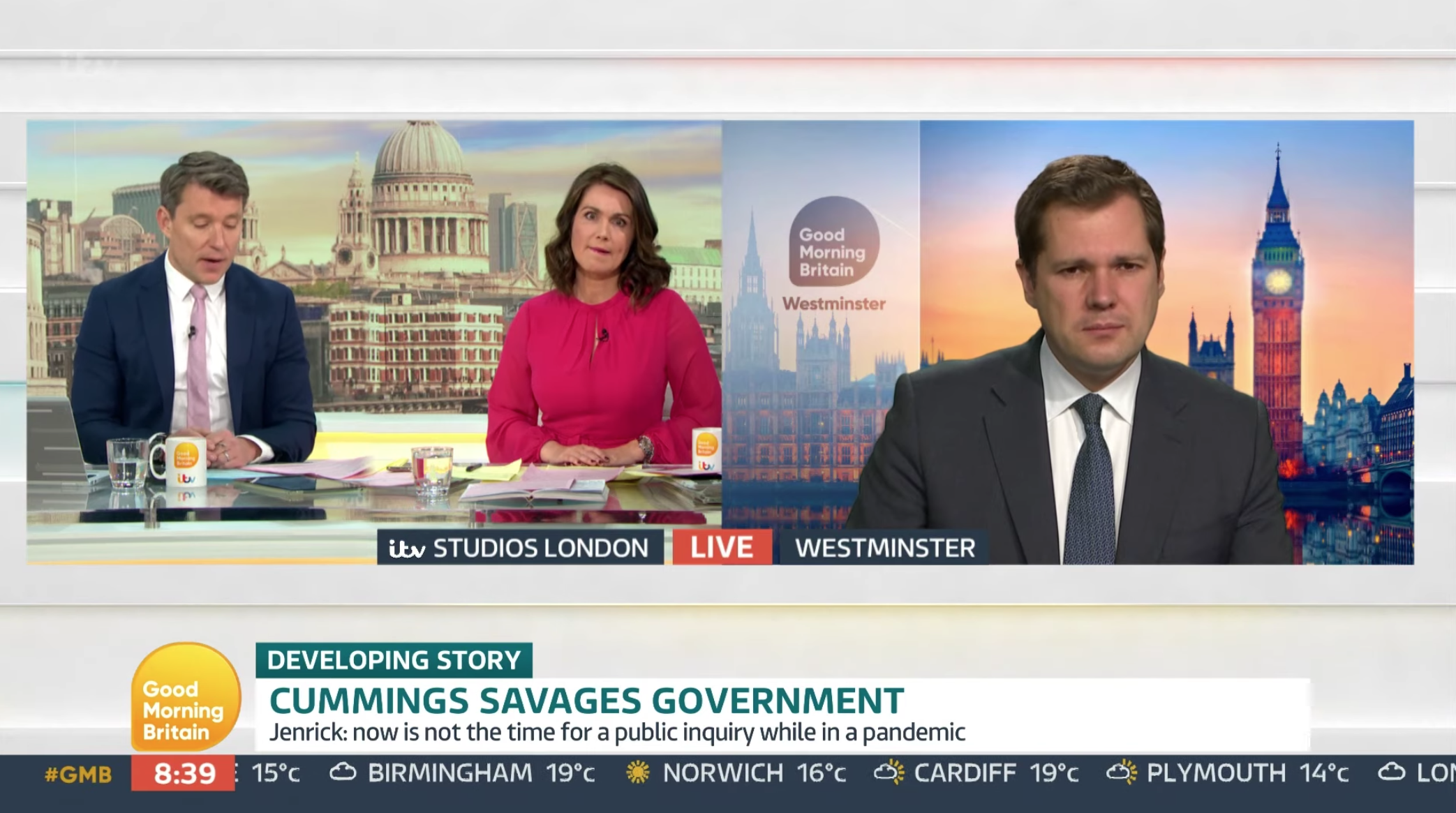 Susanna Reid on GMB was called a hypocrite after her interview with Robert Jenrick