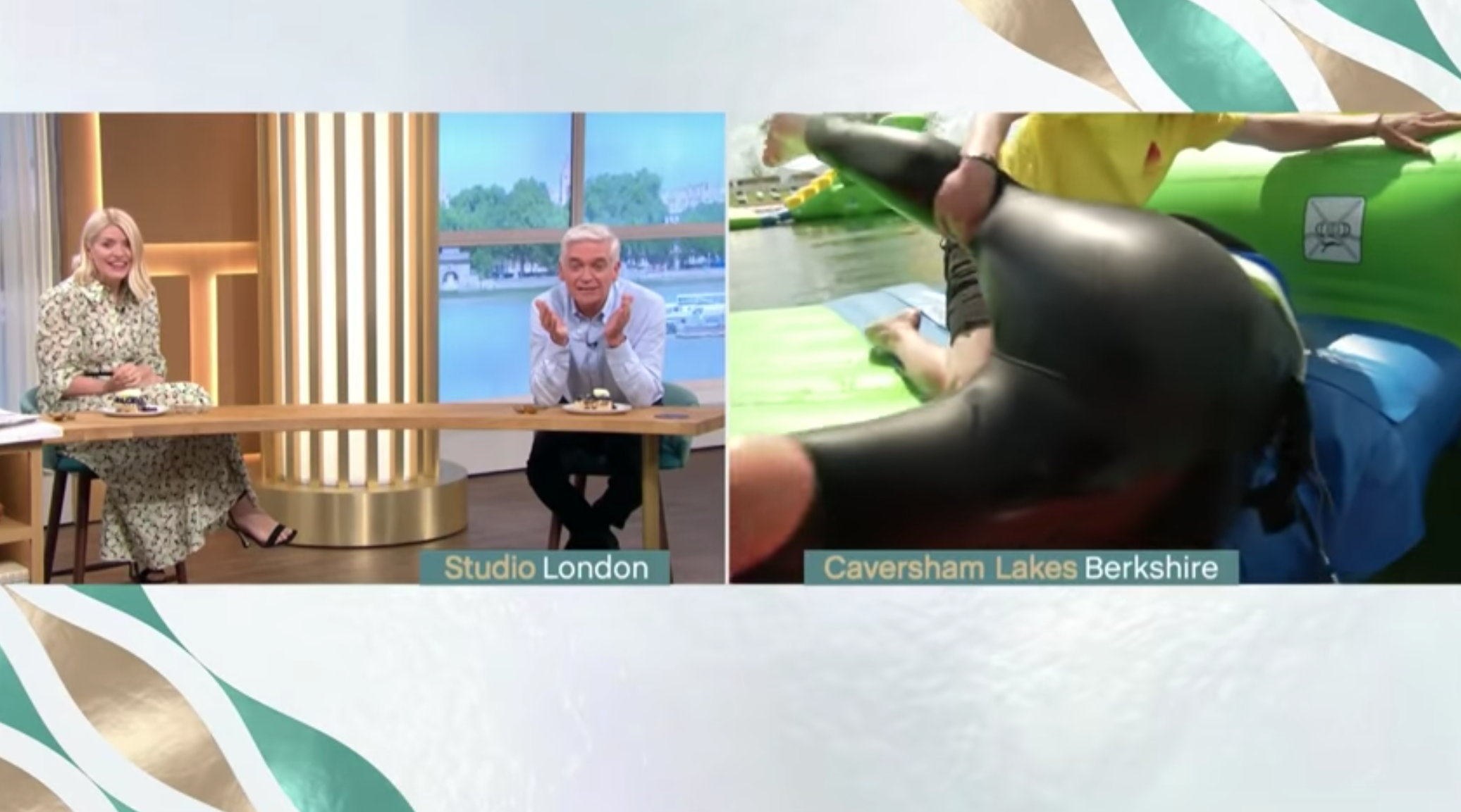 This Morning saw Josie Gibson fall into a lake