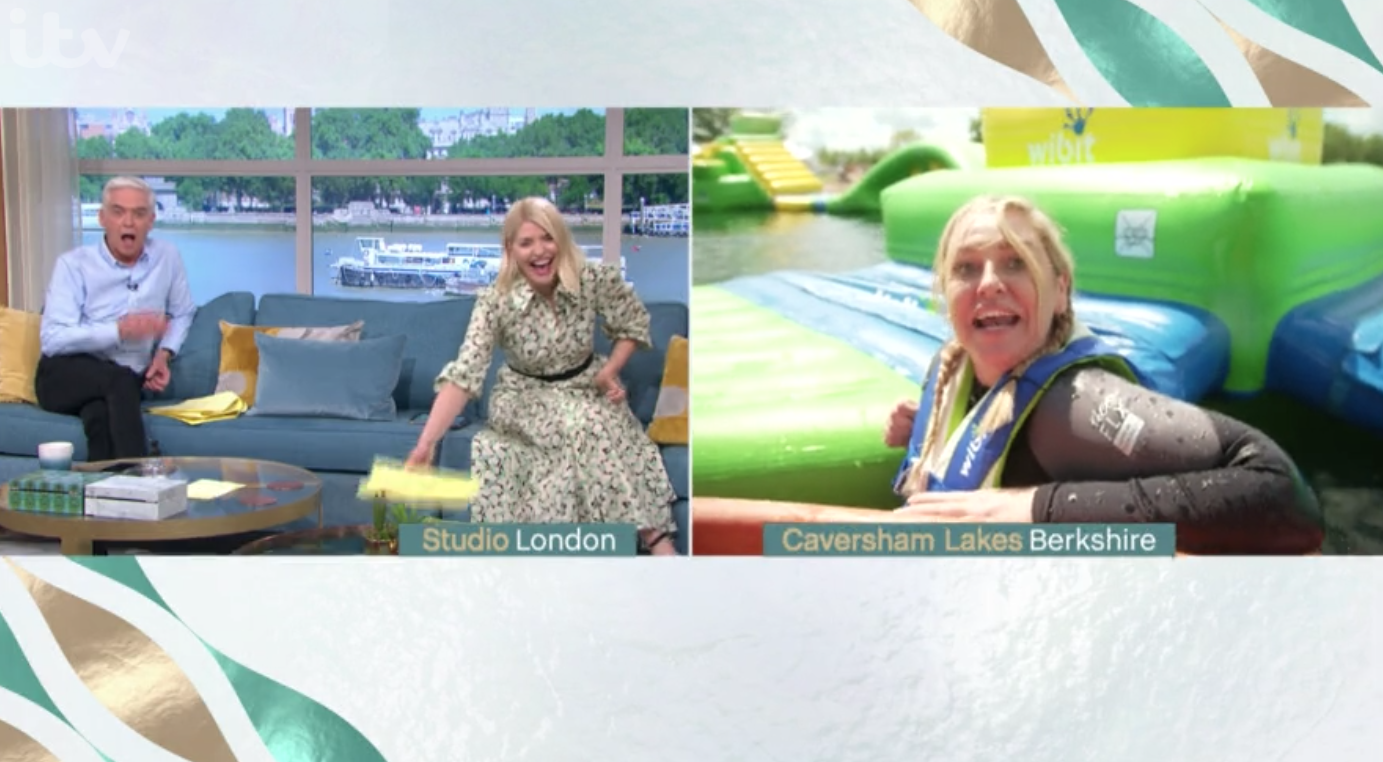 This Morning saw Josie Gibson fall into a lake