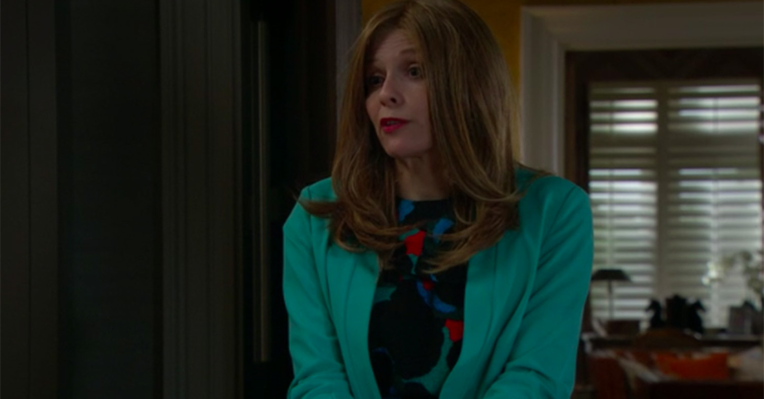 Bernice - Samantha Giles - wearing a wig in Emmerdale