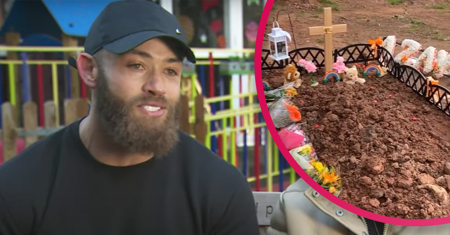 Ashley cain dufter: star tidies Azaylia's grave