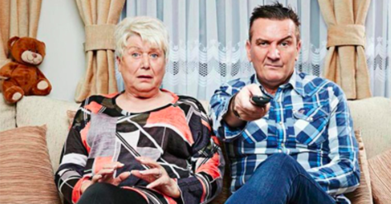 Lee looking shocked on Gogglebox with pal Lee