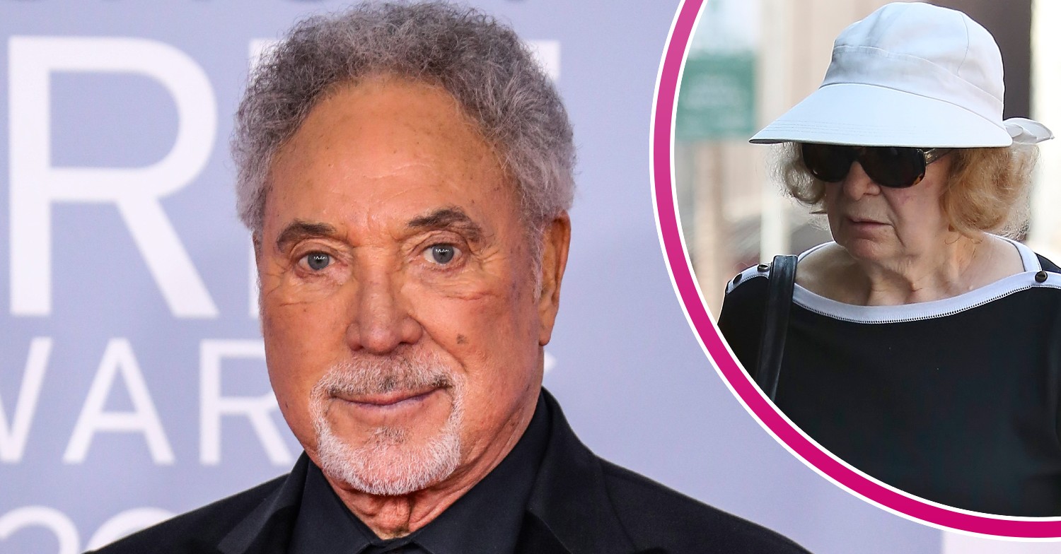 Tom Jones and his wife inset wearing a hat