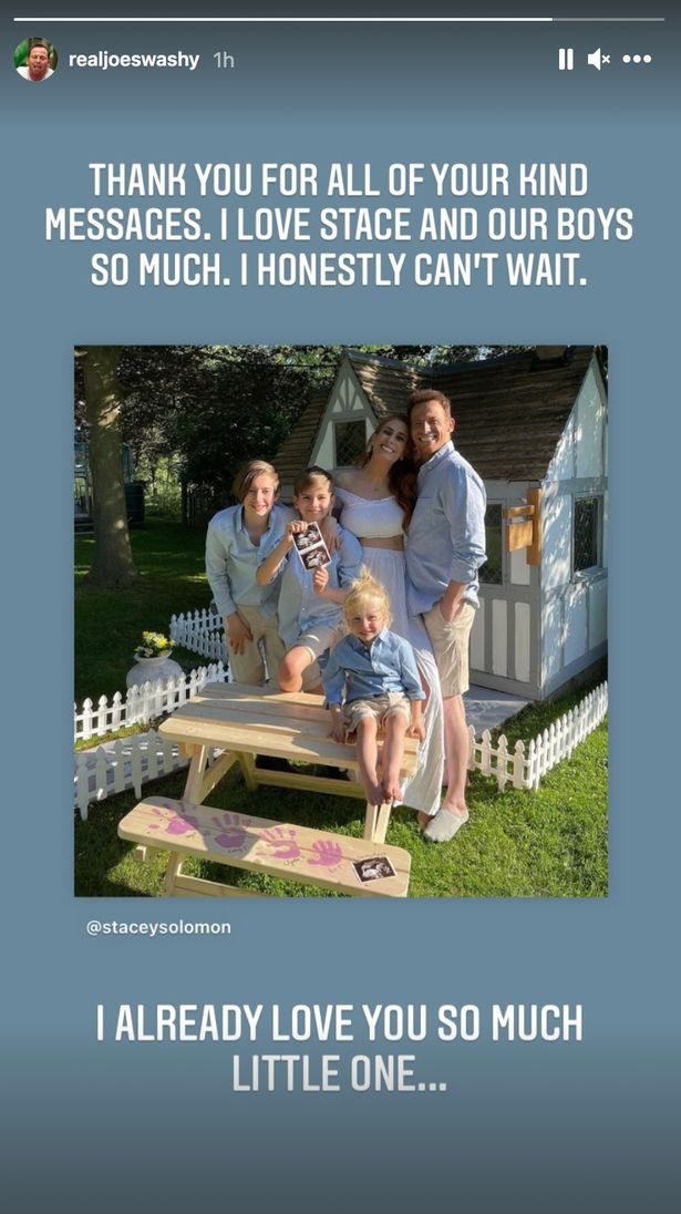 Stacey Solomon pregnant: Joe Swash thanks fans