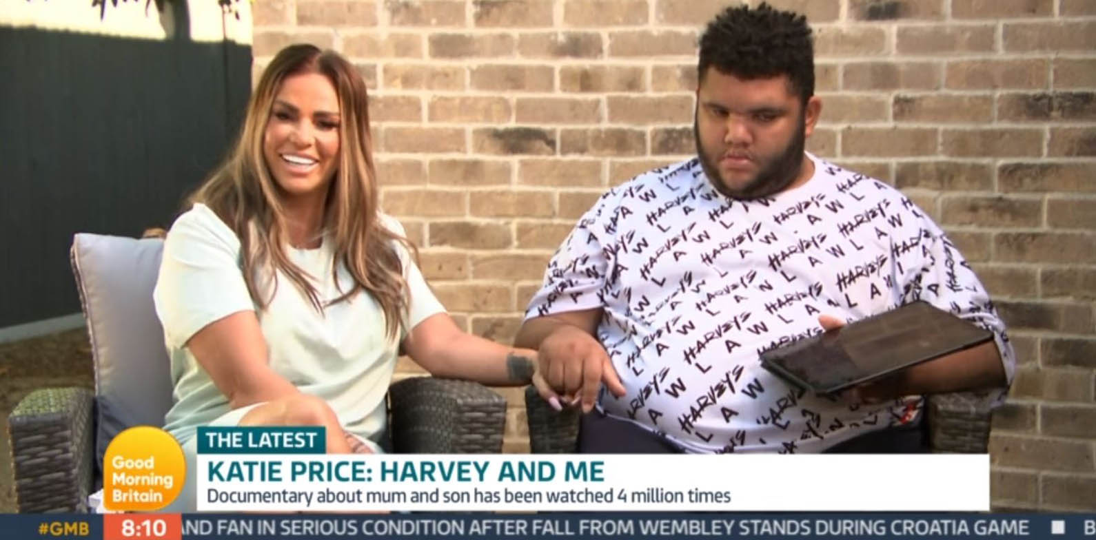 Katie Price and Harvey on GMB