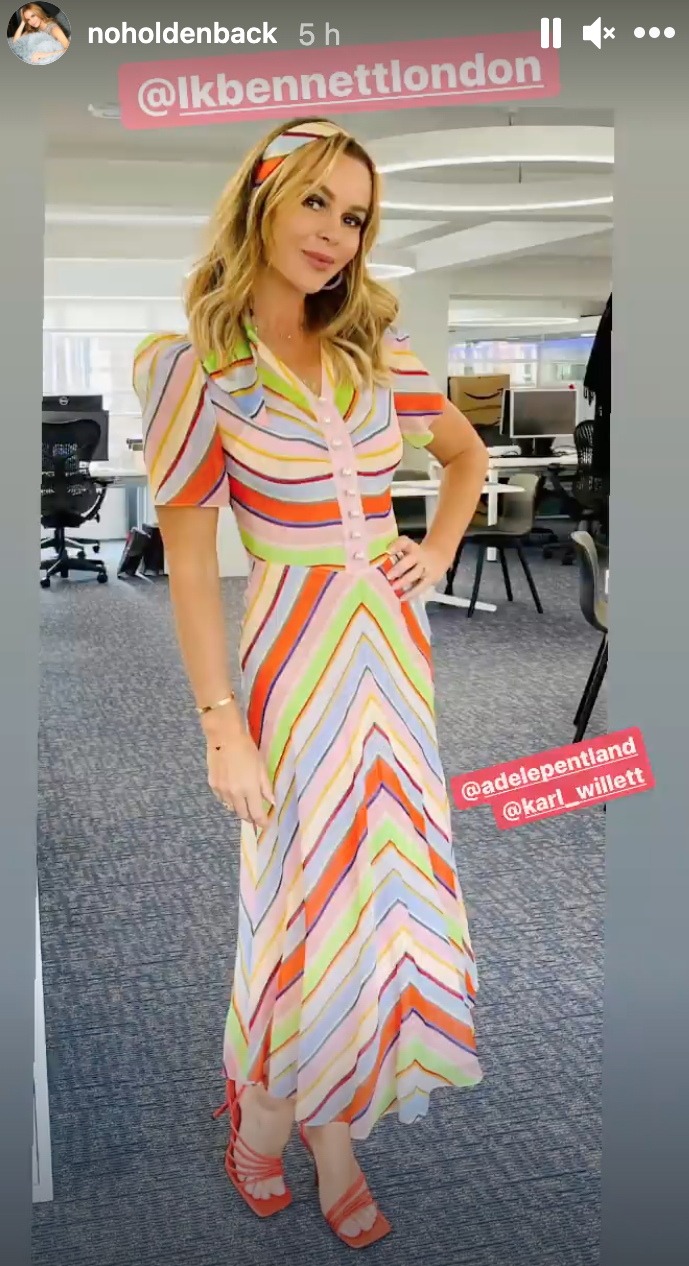 Amanda Holden Instagram showed of a super-summery dress to followers