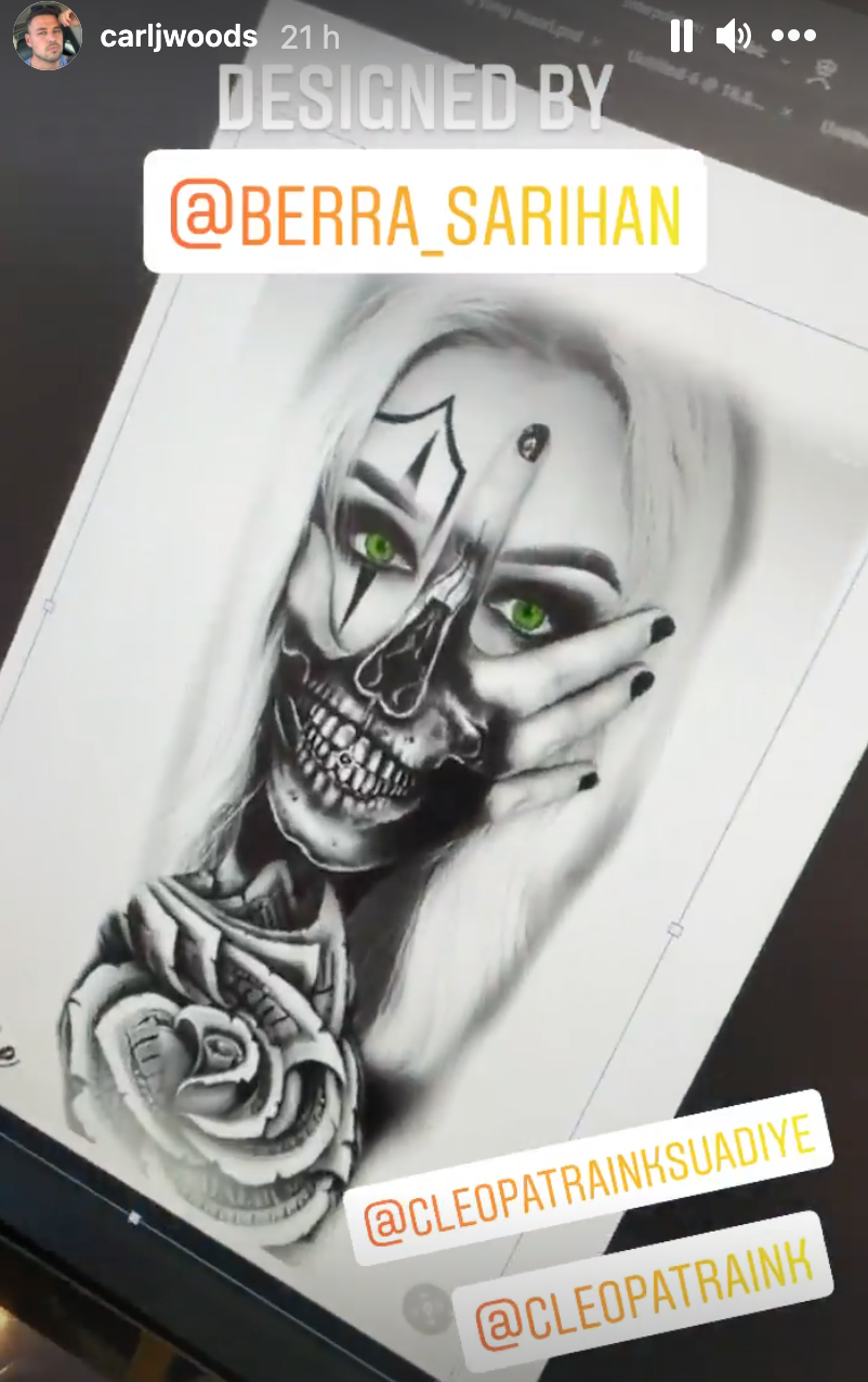 Carl Woods Katie Price tattoo