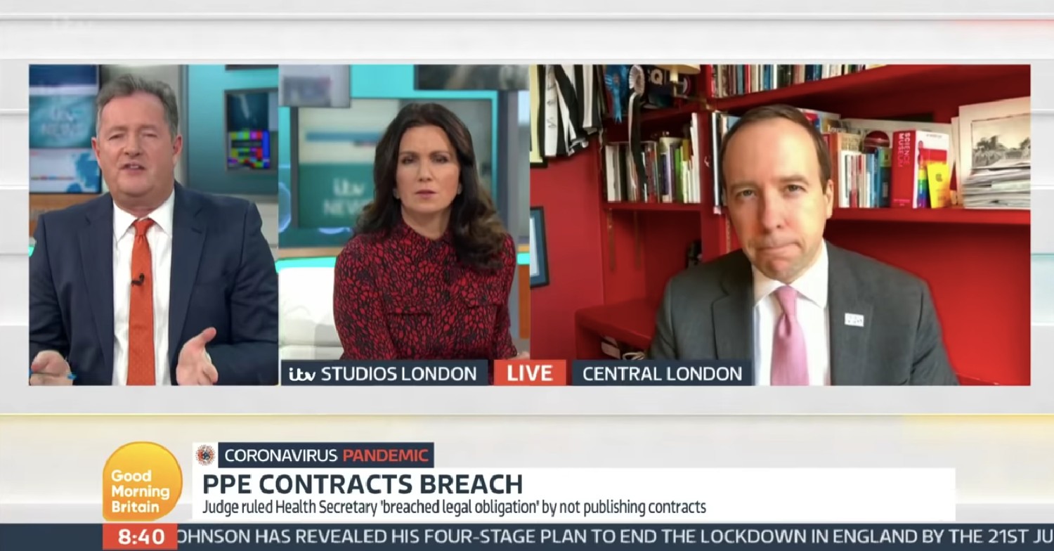 Matt Hancock affair has got Piers Morgan all fired up
