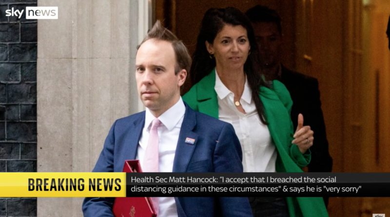 Matt Hancock leaves wife