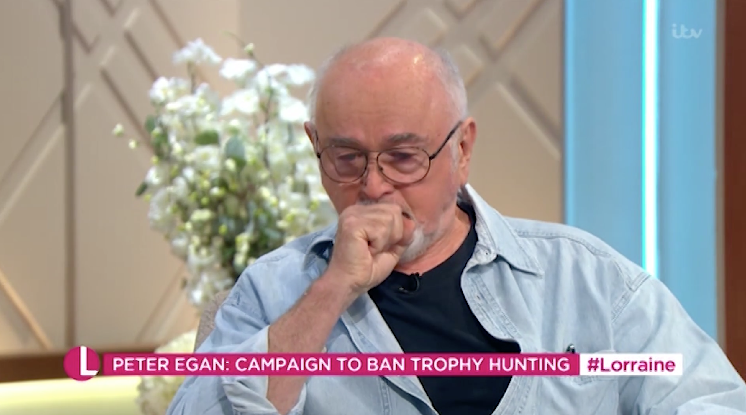 Lorraine today: Peter Egan in tears