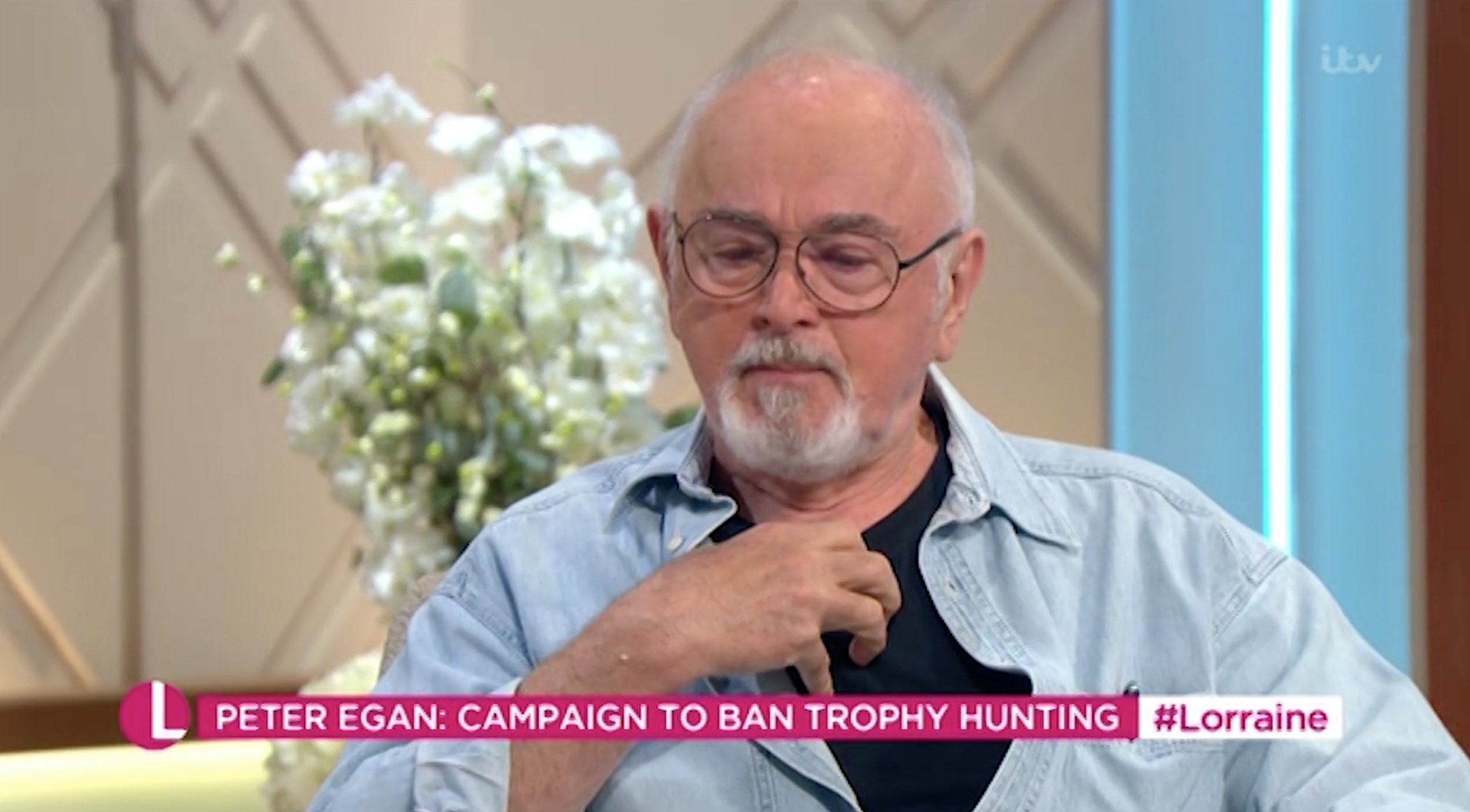 Lorraine today: Peter Egan in tears