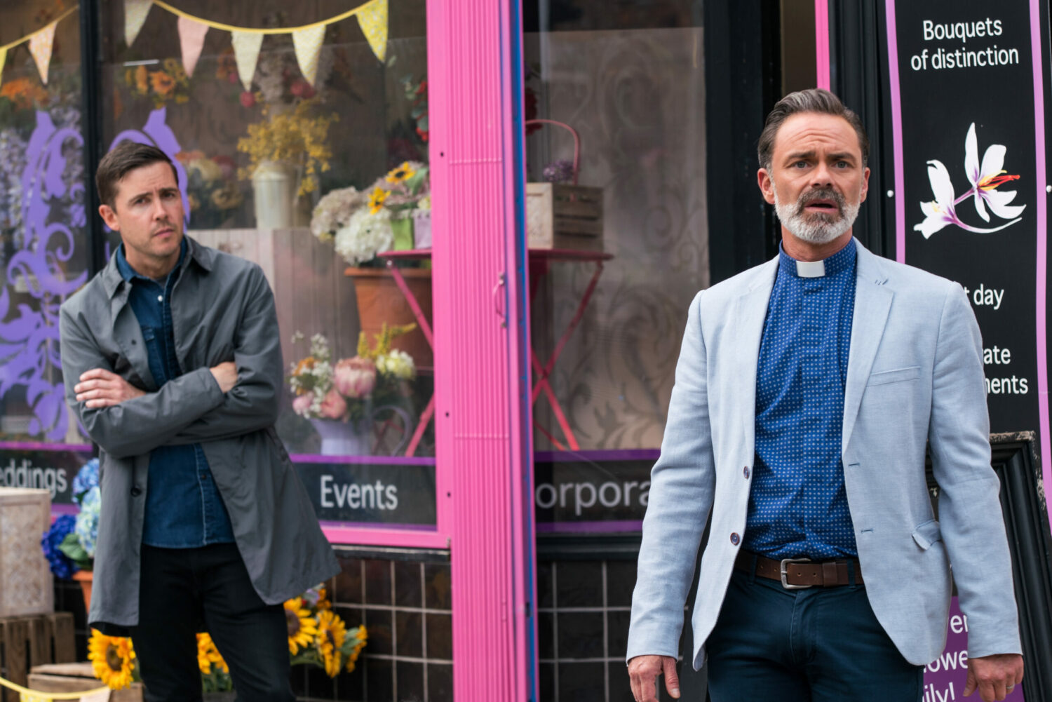 Gareth Pierce and Dan Brocklebank in Coronation Street