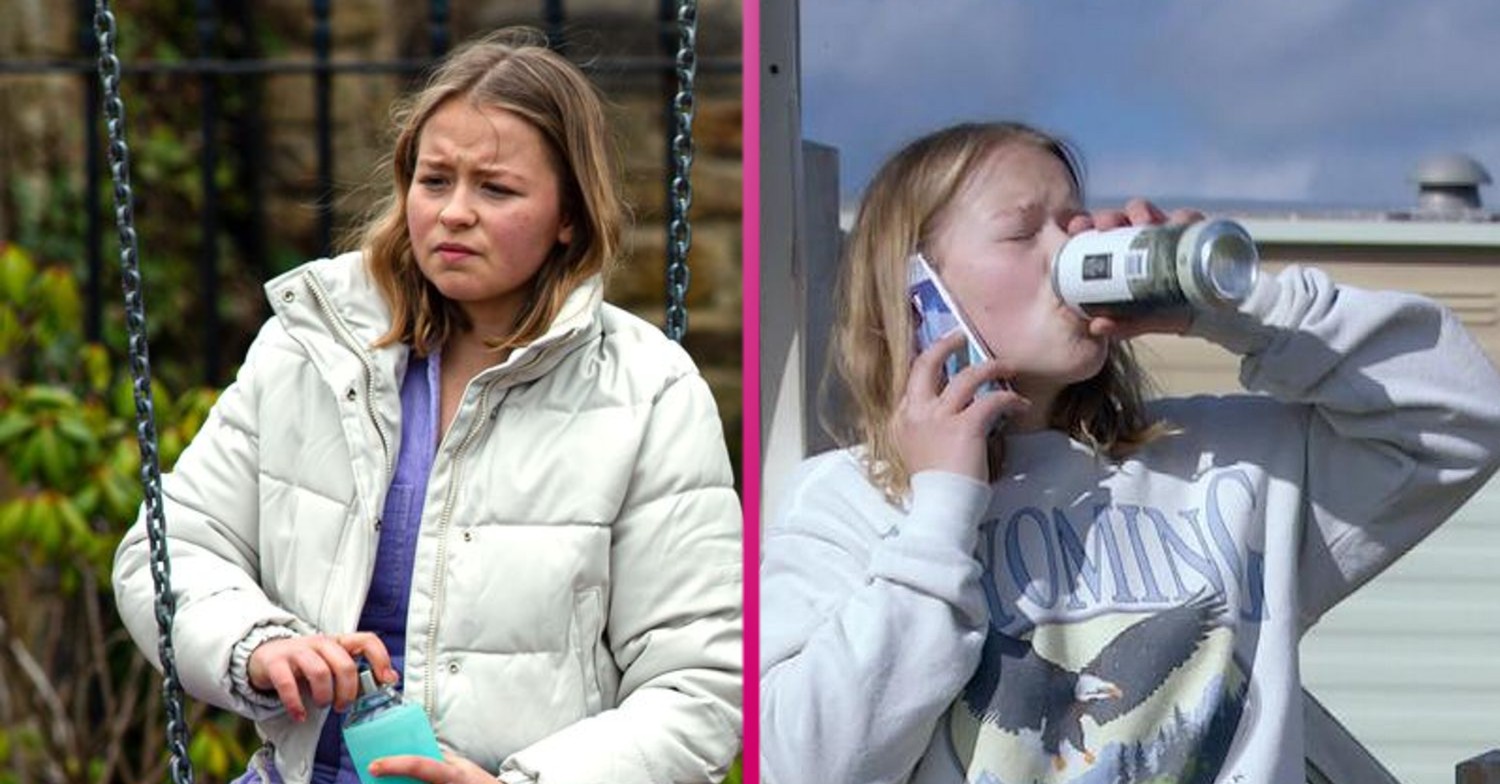 emmerdale liv flaherty drinking