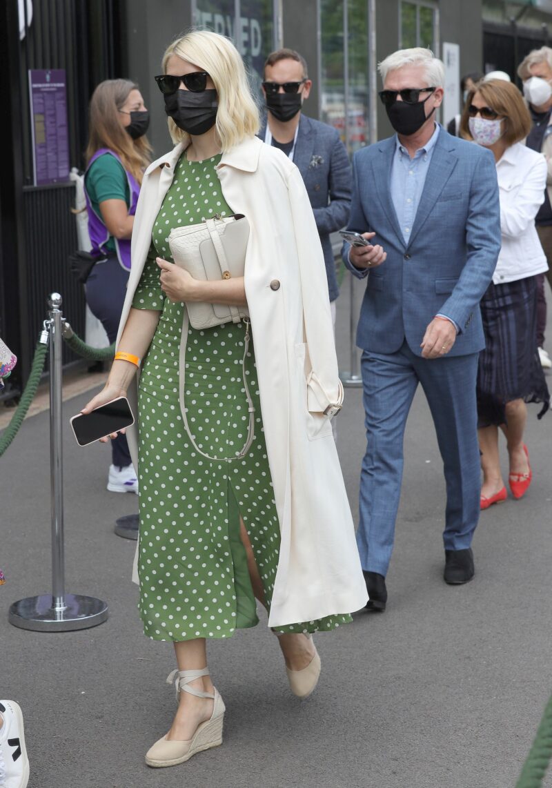 Holly Willoughby stuns at Wimbledon in green polka dot dress