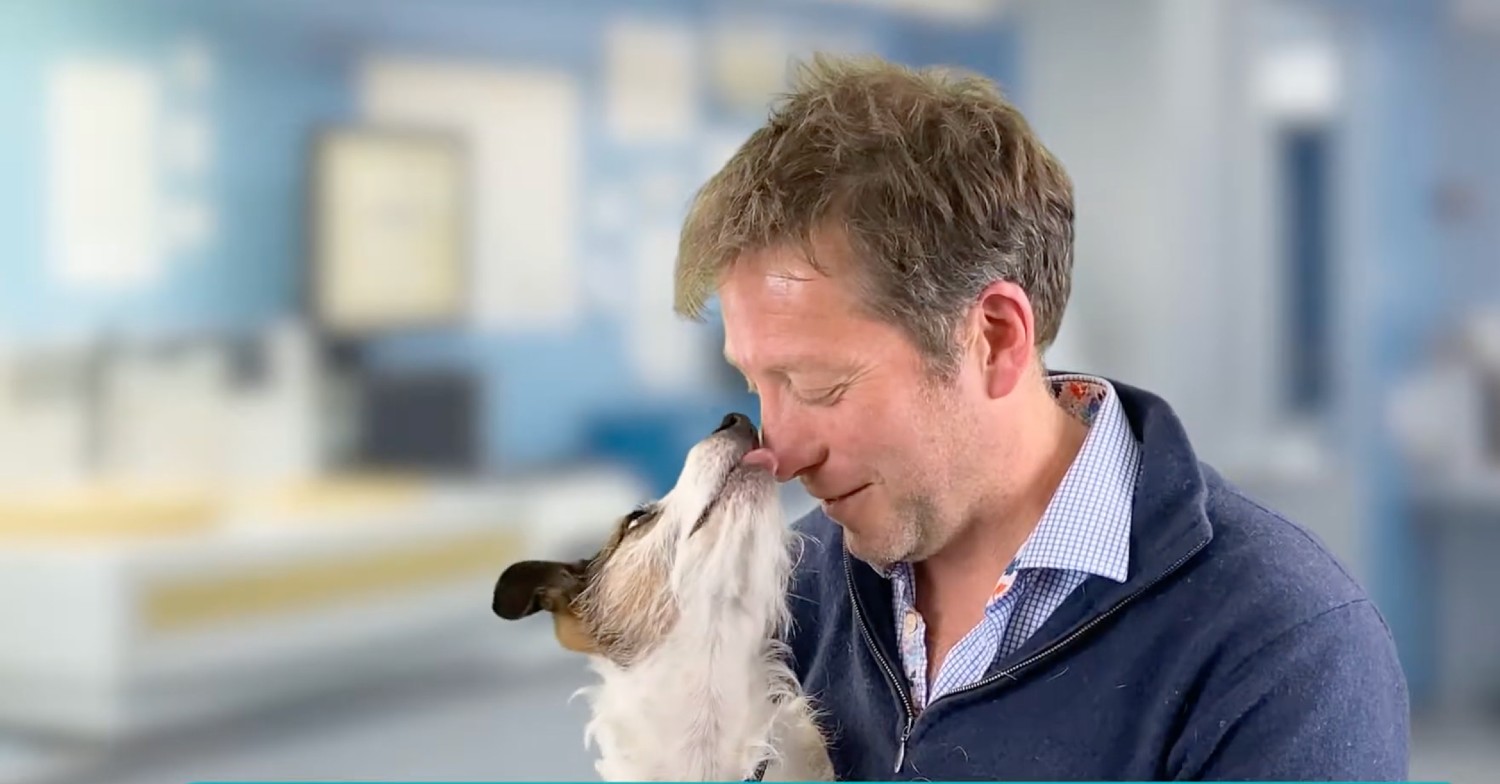 Julian norton and his jack russell dog Emmy