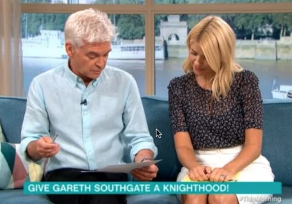 Phillips Schofield and Holly Willoughby call for Gareth Southgate to be knighted