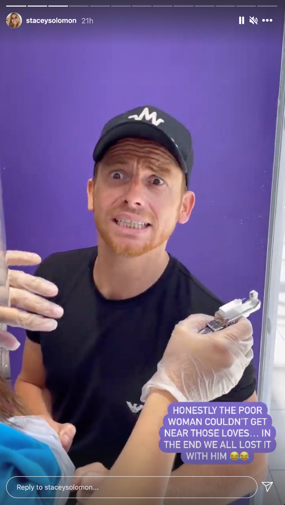 Joe Swash gets his ear pierced 